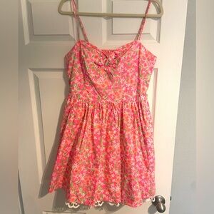 Lilly Pulitzer Macaulay Pink and Green Floral Dress
